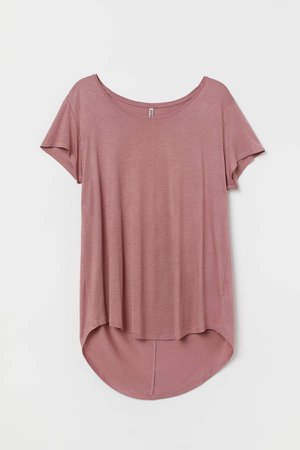 H&M+ Short-sleeved Jersey Top - Pink
