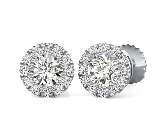 earrings diamond  round