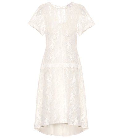 Cotton-blend lace dress