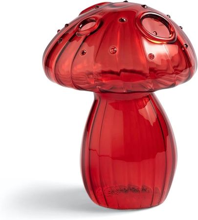 Amazon.com: Hafhef Decorative Mushroom Vase, Cute Flower Vase, Cottagecore Room Decor, Unique Red Glass Vase for Home/Kitchen/Office Decorations : Home & Kitchen