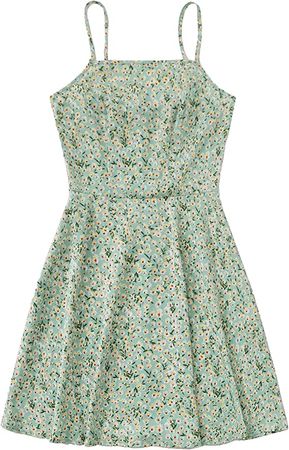 Floerns Women's Ditsy Floral High Waist Cami Short A Line Dress at Amazon Women’s Clothing store