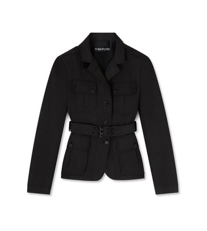 Tom Ford TRICOTINE BELTED JACKET - Women | TomFord.com