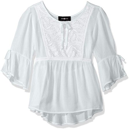 Amazon.com: Amy Byer Big Girls' 7-16 Peasant Top, New White: Clothing