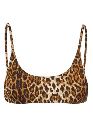 Khloe Crop Bikini Top - Leopard - MESHKI