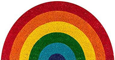 Amazon.com: Novogratz Aloha Collection Rainbow Doormat, 1'4" x 2'6", Multicolor: Kitchen & Dining