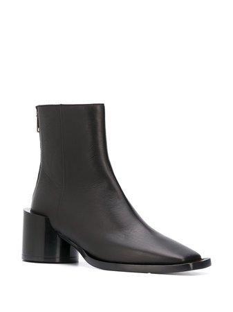 MM6 Maison Margiela square-toe leather ankle boots