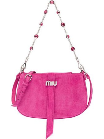 Miu Miu embellished-strap shoulder bag