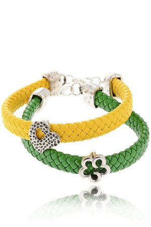 ALBERTO GALLETI KIMBERLEY Yellow Green Bracelets (set of 2) – PRET-A-BEAUTE.COM