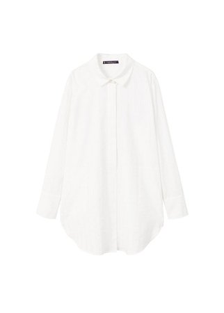 Violeta BY MANGO Textured cotton blouse