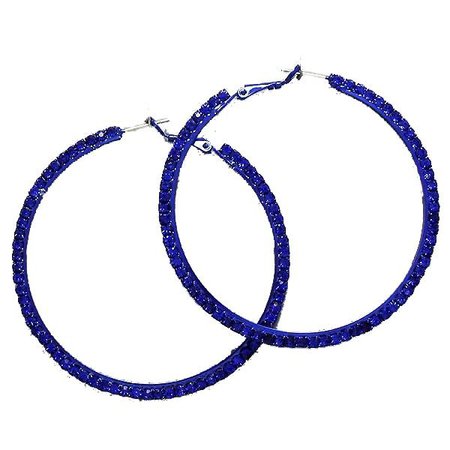 blue hoop earring - Google Search