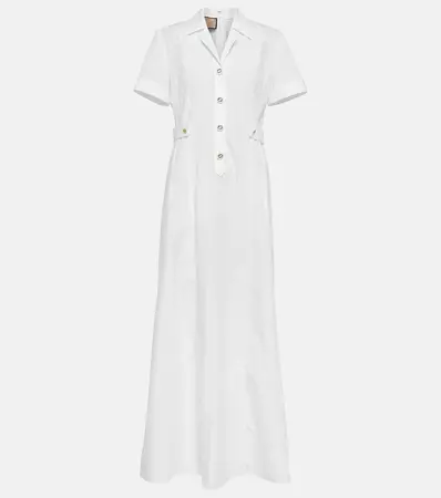 Cotton Poplin Maxi Dress in Neutrals - Gucci | Mytheresa