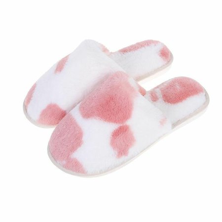 pink cow slippers