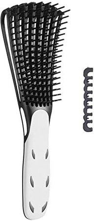 Amazon.com : Detangling Brush for Natural Hair-Detangler for Afro Textured 3a to 4c Kinky Wavy, Detangle Easily with Wet, Coily Hair, Dry, Curly, Conditioner, Improve Hair Texture-Easy Clean (Black) : Beauty