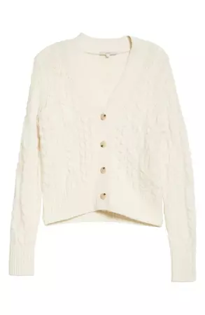 Vince Triple Braid Cable Wool & Cashmere Cardigan | Nordstrom