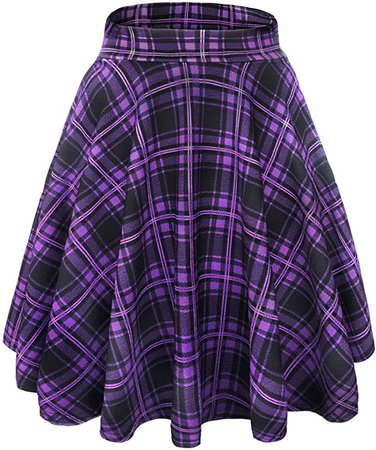 Urban CoCo Women's Basic Versatile Stretchy Flared Casual Mini Skater Skirt (S, 10) at Amazon Women’s Clothing store
