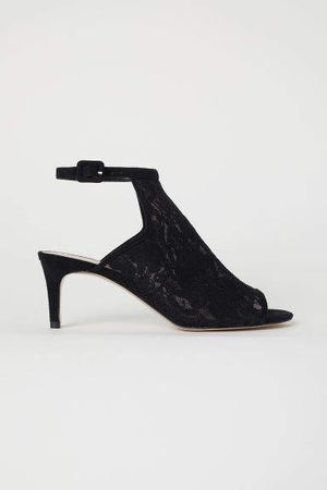 Lace Sandals - Black
