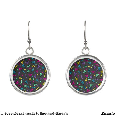 1980s style and trends earrings | Zazzle.com