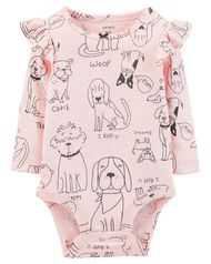 Baby Girl Character Print Flutter Bodysuit | Carters.com