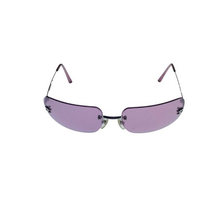(1) Chanel Purple Rimless Sunglasses – Treasures of NYC
