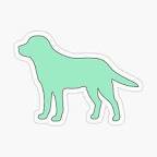 mint green dog sticker - Google Search
