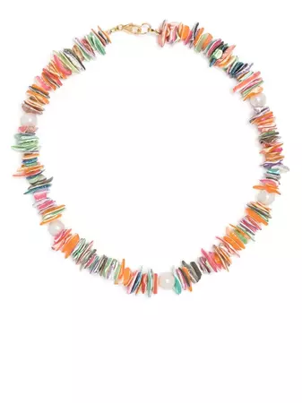 A Sinner In Pearls Pearl Rainbow Shell Bead Necklace - Farfetch