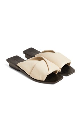 Padded Twist Leather Sandals By St. Agni | Moda Operandi
