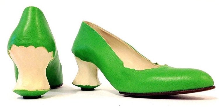 green apple core shoes