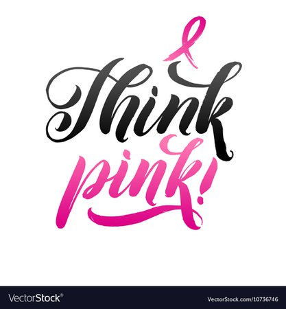 Think Pink Breast Cancer Awareness Royalty Free Vector Image