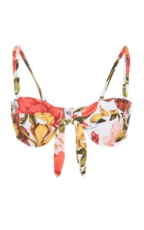 Diem Floral-Print Bikini Top by Mara Hoffman | Moda Operandi