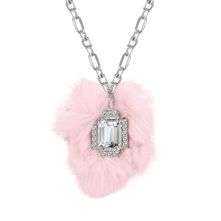 Cat toy / Fluffy Square Gem Necklace – YVMIN