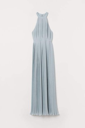 Pleated Maxi Dress - Turquoise