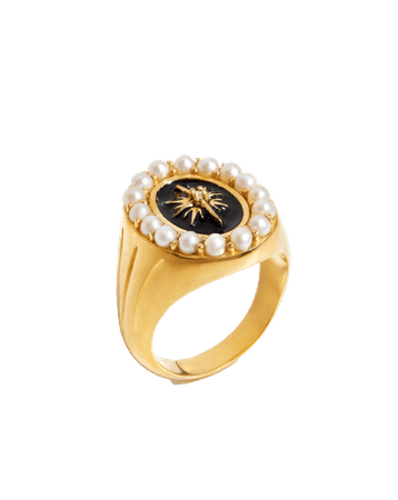 Missoma x Harris Reed - Night Sky Pearl Cocktail Ring