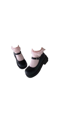 Mary Janes W/Pink Socks