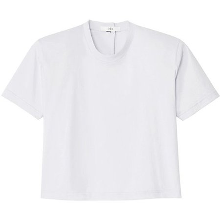 Tibi Novelty Tee with Removable Shoulder Pads