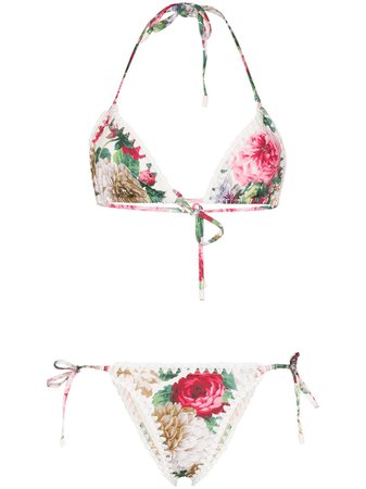 Zimmermann Mae floral-print bikini set - FARFETCH