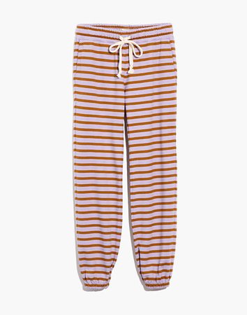 Pajama Sweatpants in Stripe brown multi