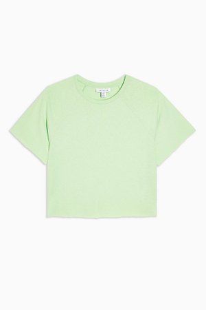Green Raglan Crop T-Shirt | Topshop