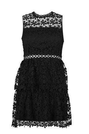 Plus Lace Tiered Skater Dress | Boohoo