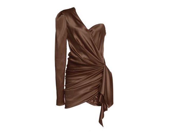 brown dress silk