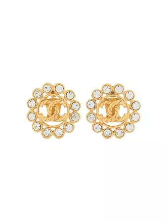 Chanel Vintage Chanel rhinestone earrings