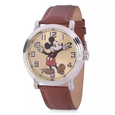 Mickey Mouse Vintage-Style Silver Alloy Watch for Men | shopDisney