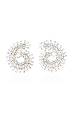 Colette Jewelry Pearl And Diamond Earrings