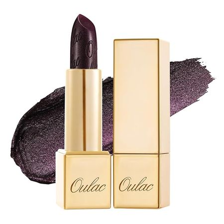 Amazon.com : Oulac Metallic Black Lipstick for Halloween, High Impact Lipcolor with Moisturizing Creamy Formula, Vegan & Cruelty-Free, Full-Coverage Lip Color 4.3 g/0.15 oz, Midnight Mirage(21) : Beauty & Personal Care