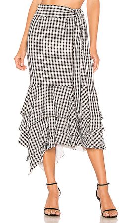 NBD Ayesha Midi Skirt in Black & White | REVOLVE