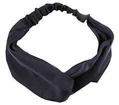 black satin knotted headband