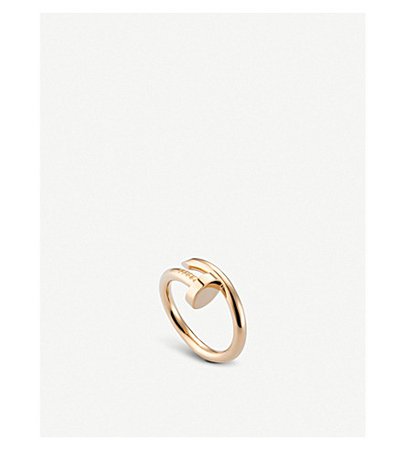 CARTIER - Juste un Clou 18ct pink-gold ring | Selfridges.com
