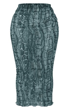 Shape Black Flocked Mesh Midaxi Skirt | PrettyLittleThing USA
