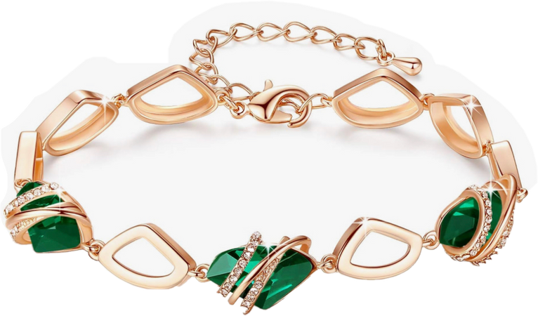 green and gold bracelet