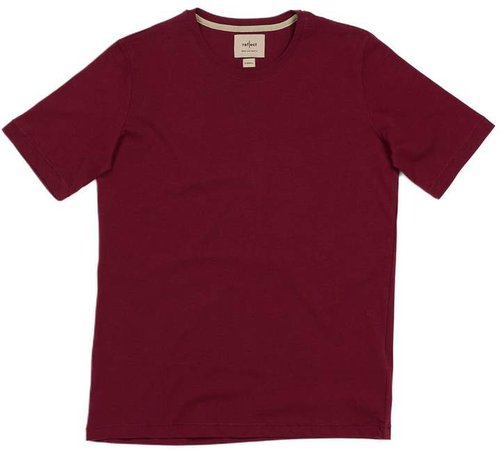 Reflect Studio - Soft Organic Cotton Crewneck T-Shirt Burgundy