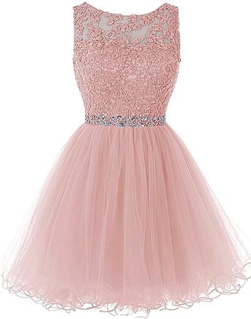 Amazon.com: Sarahbridal Juniors Short Tulle Prom Dress Sweet 16 Beading Sequin Homecoming Gowns Blush US12: Clothing